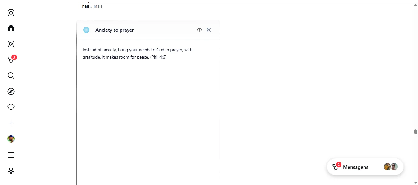 Instagram with positive content